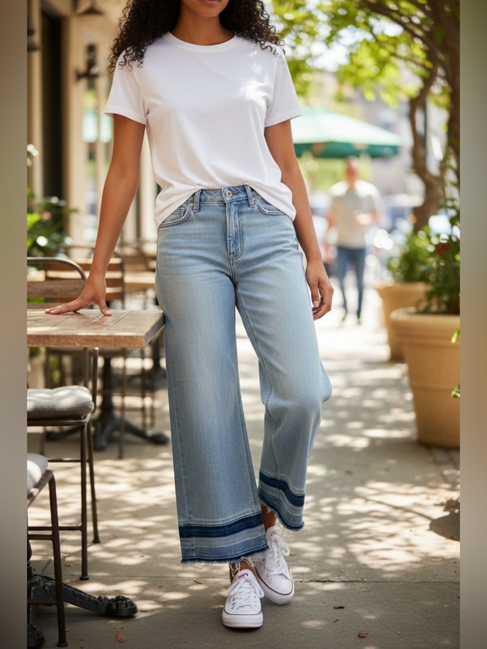 JEN7 by 7 For All Mankind cropped wide leg jeans, size 6, excellent condition!